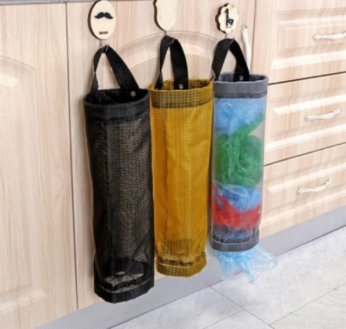 Kitcheniva Grocery Plastic Garbage Bag Organizer Perspective: top