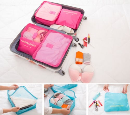 Kitcheniva Waterproof Clothes Storage Bags Packing Cube Set of 9 - Pink, 9  pcs - Fry's Food Stores