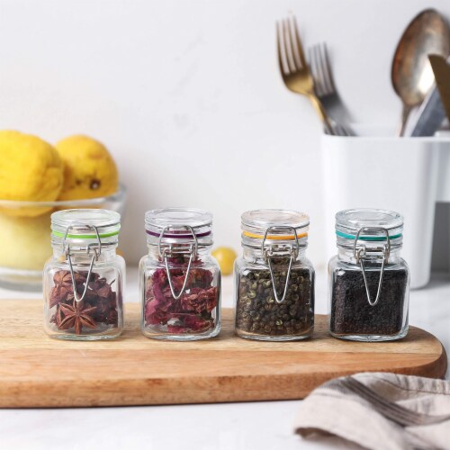 Glass Canisters with Airtight Bamboo Lids for Pantry Storage (4 x 4.13 In,  5 Pack), PACK - Kroger