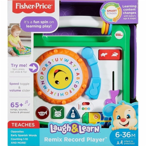 Fisher-Price Fisher-Price Laugh & Learn Remix Record Player Learning Musical Baby Toy GYC92 Perspective: top