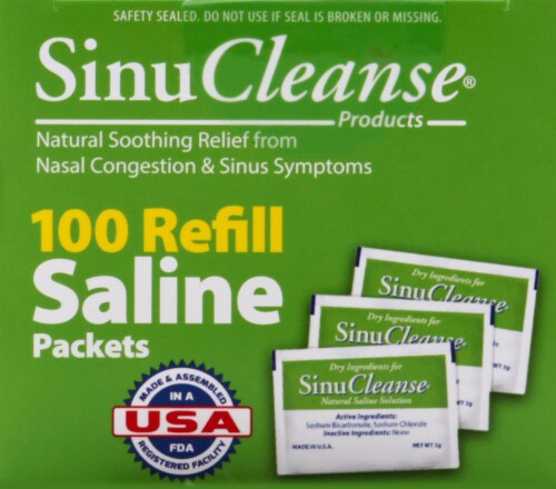 SinuCleanse Saline Refill Packets Perspective: top