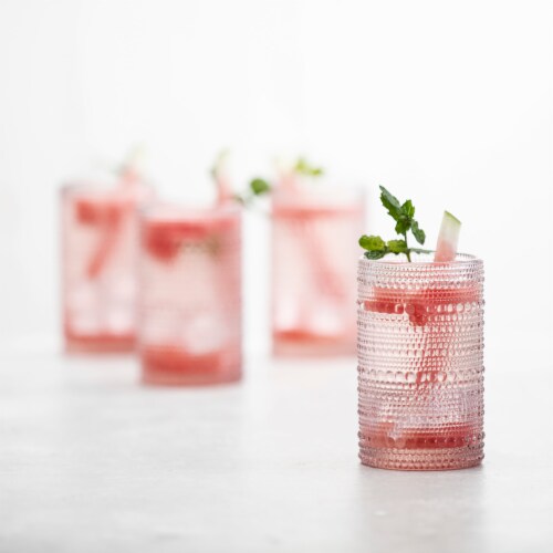 FORTESSA D&V Jupiter Iced Beverage Cocktail Glasses - 6 Pack - Pink Perspective: top