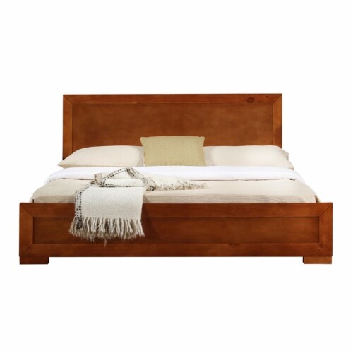 Camden Isle King Cherry Finish Trent Wooden Platform Bed with Slat System 1 Pick n Save