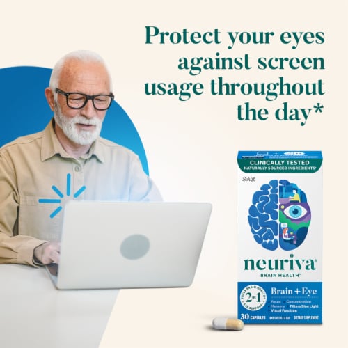Neuriva Brain Performance Brain + Eye Support Capsules Perspective: top