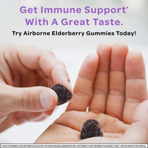 Airborne Kids Elderberry Immune Support Gummies Perspective: top
