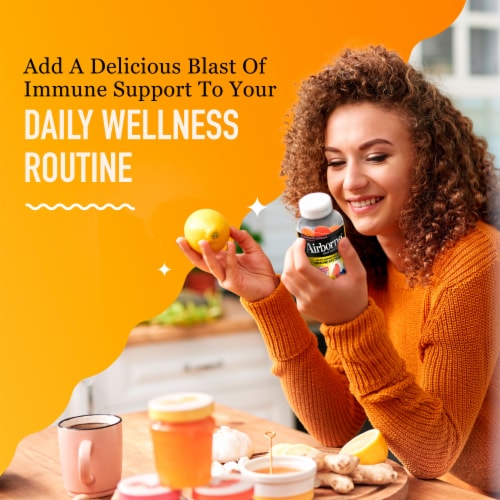 Airborne Immune Support Vitamin C Zesty Orange Gummies Perspective: top