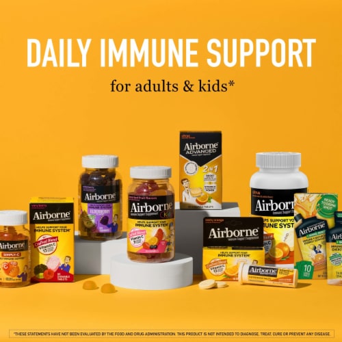 Airborne Immune Support + Vitamin D Mixed Berry Gummies Perspective: top