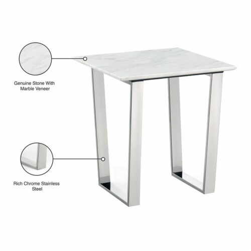 Meridian Furniture Carlton Chrome End Table Meridian Furniture Carlton Chrome End Table