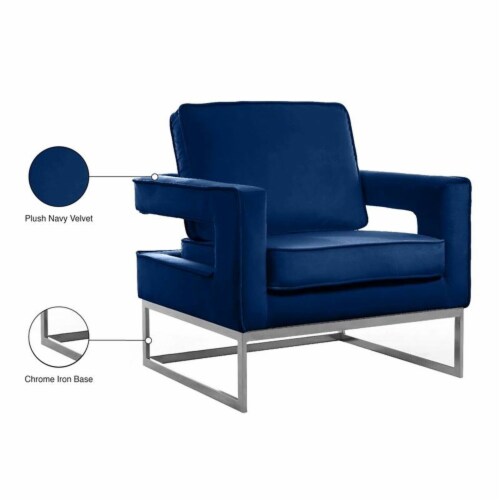 Blue velvet chair wayfair deals