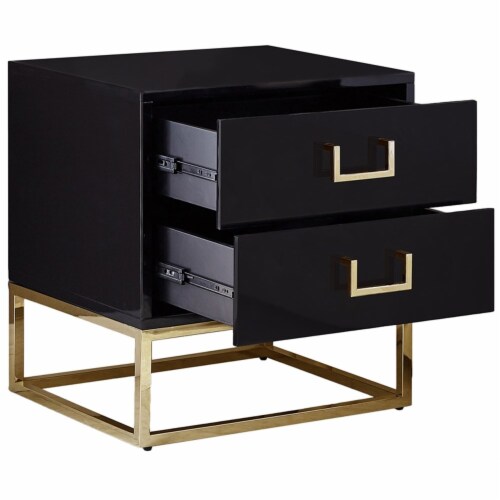 Meridian Furniture Gold Black Nova Side Table Meridian Furniture Gold Black Nova Side Table