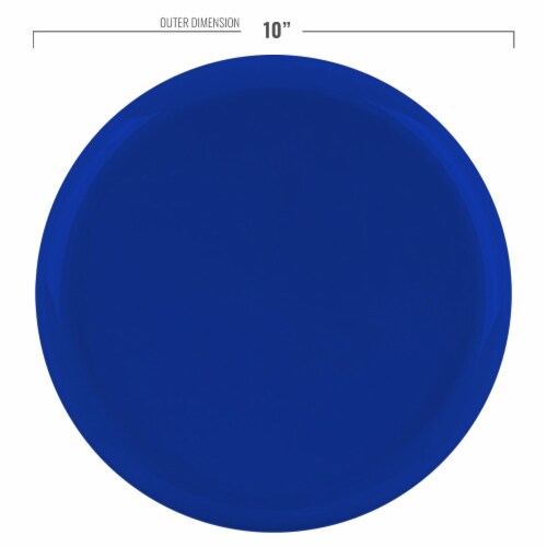 Light Blue Flat Round Disposable Plastic Dinnerware Value Set (120 Sets) Perspective: top