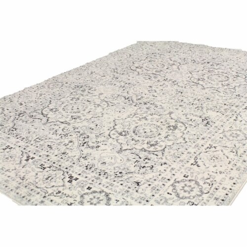 Bashian E110-SIL-4X6-5363 Everek Collection Floral, Oriental Transitional Polypropylene Machi Perspective: top