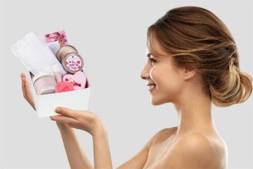 Natural Skincare Gift Box, Cute LOVE Special Gift Box, Mother's Day Gift Perspective: top