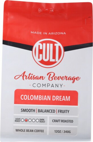 Cult Colombian Dream Whole Bean Coffee Perspective: top