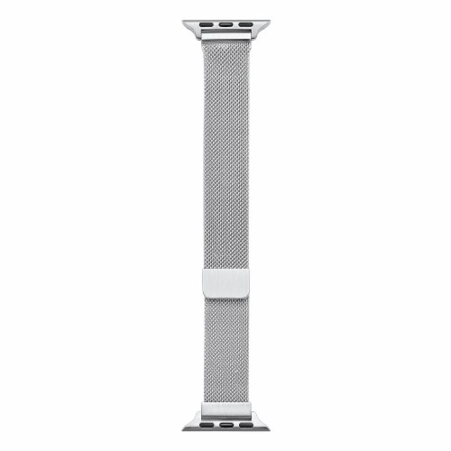 Infinity Skinny Silver Stainless Steel Band for Apple Watch 1,2,3,4,5,6 & SE - Size 38mm/44mm Perspective: top