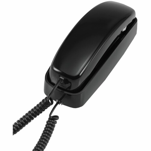 AT&T Corded Trimline Phone with Lighted Keypad - Black Perspective: top