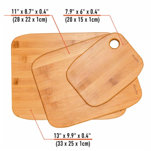  Bamboo Cutting Board, Chopping Board Set: Great for