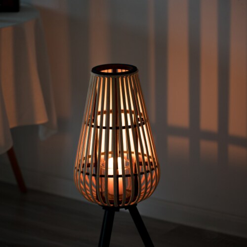 Wickerwise Indoor and Outdoor Modern Natural Bamboo Decorative Lantern One Size King Soopers