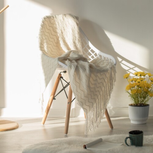 White decorative throw blanket online