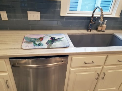 Carolines Treasures 8968DDM Hummingbird Combat Dish Drying Mat Perspective: top