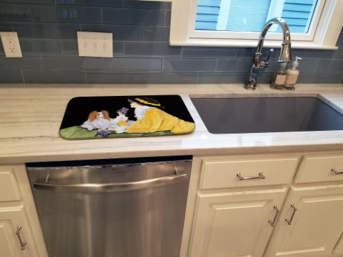 Carolines Treasures SS8633DDM Papillon Dish Drying Mat Perspective: top