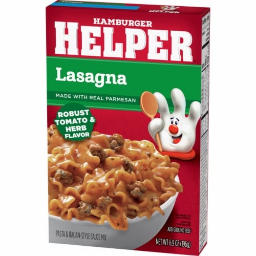 Hamburger Helper Pasta Lasagna Perspective: top