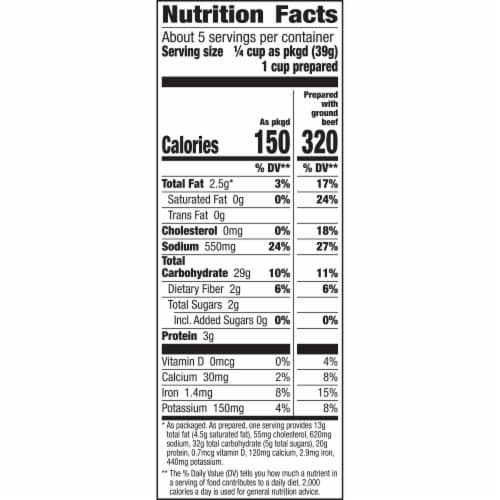 Hamburger Helper® Crunchy Taco Meal Kit Perspective: top
