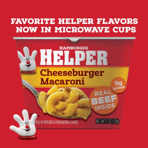 Hamburger Helper Cheeseburger Macaroni Microwave Cup Perspective: top