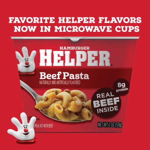 Hamburger Helper Beef Pasta Microwave Cup Perspective: top