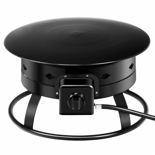 Gymax Portable Propane Outdoor Gas Fire Pit W/ Cover & Carry Kit 19-Inch 58,000 BTU Perspective: top