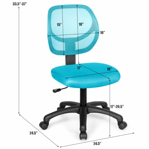 Costway Mesh Office Chair Low-Back Armless Computer Desk Chair Adjustable Height Perspective: top