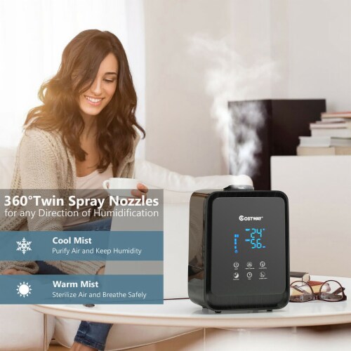 4.5L Ultrasonic Cool Warm Mist Air Diffuser Humidifier w/ Remote Control Perspective: top