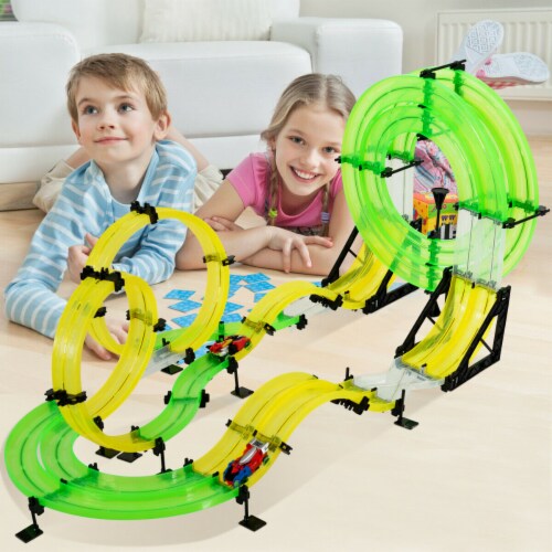 Autoflier Kids RC Rail Car Race Track Set 28.5ft 3D Track Speed