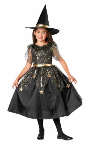 Seasons Youth Twilight Witch Costume - Black/Gold Perspective: top