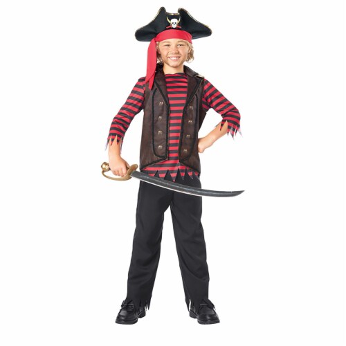 Seasons Shipwrecked Pirate Youth Size 4-6 Halloween Costume Perspective: top