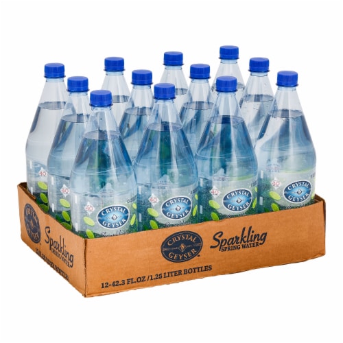 Crystal Geyser Alpine Spring Lime Flavored Sparkling Bottled Water Perspective: top