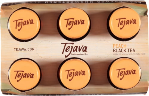 Tejava® Unsweetened Peach Black Iced Tea Multipack Bottles Perspective: top