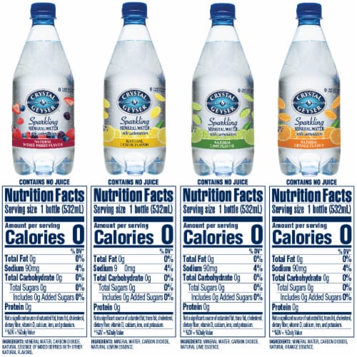 Crystal Geyser™ Sparkling Mineral Water - Variety Pack Perspective: top