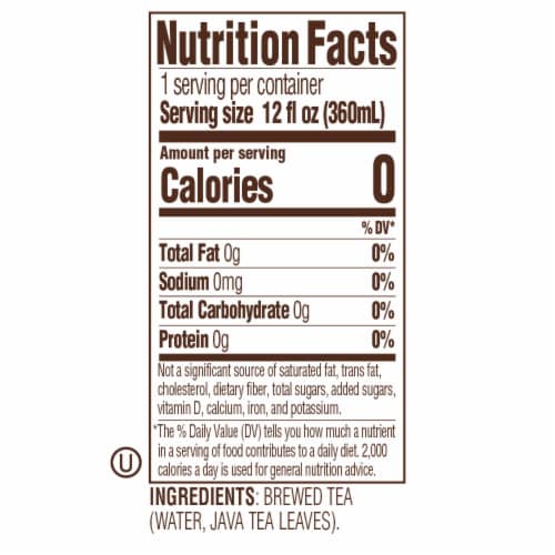 Tejava™ Tea Unsweetened Black Tea - Original Perspective: top