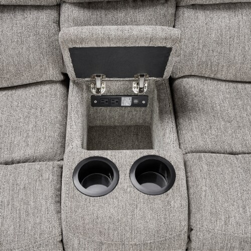 Living Style Nealy Sofa Sectional Couch - Gray Perspective: top