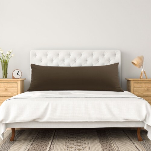 PiccoCasa Microfiber Pillowcase for Long Pillow with Zipper Closure Perspective: top