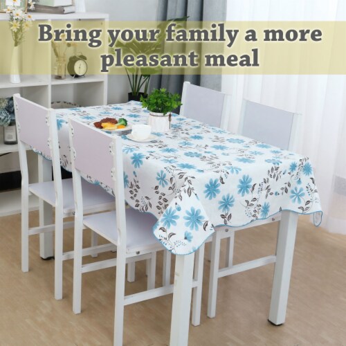 uxcell Vinyl Rectangle Tables Water Tablecloth Perspective: top