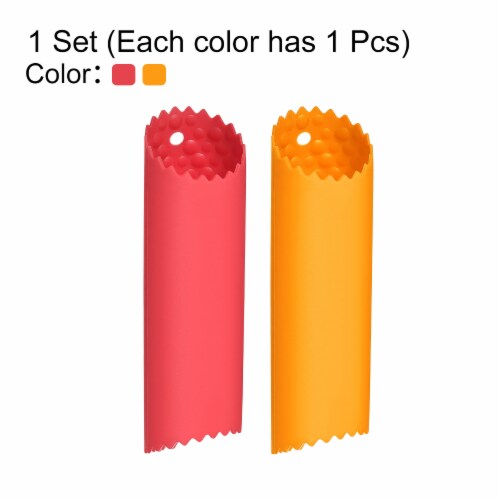 uxcell cell Garlic Peeler Silicone Tube Roller Non Slip Kitchen Tools Perspective: top
