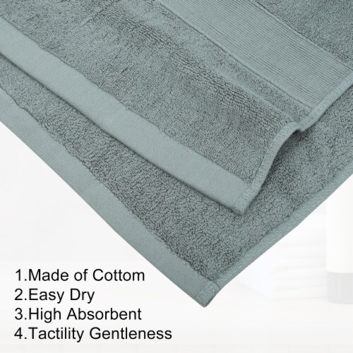 VOCOSTE Classic Design Plain Soft Absorbent Cotton Bath Towel Perspective: top