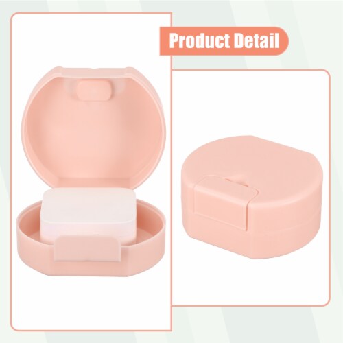 VOCOSTE Portable Soap Dish Box Soap Bar Holder for Travel Camping Gym Outdoor with Cover Perspective: top