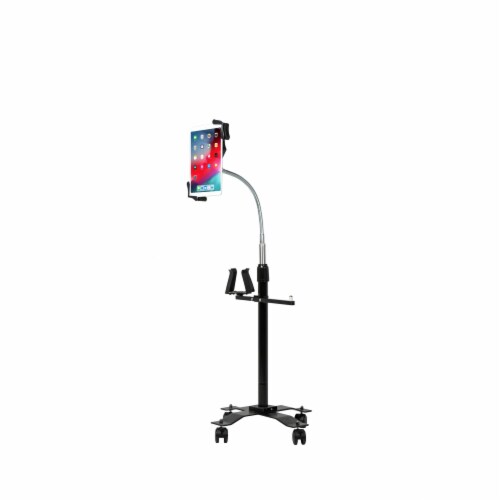 Cup Holder and Towel Rack Gym Buddy Add-On for CTA Digital Floor Stands Perspective: top