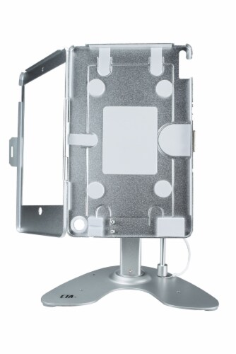 Dual Security Kiosk Stand with Locking Case and Cable for iPad 10.2-Inch Perspective: top