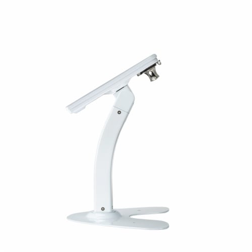 Dual Security Kiosk Stand with Locking Case and Cable for 10.2-Inch iPad® (White) Perspective: top