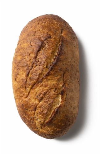 Izzio Artisan Bakery Lucky 7 Multigrain Take and Bake Bread Perspective: top