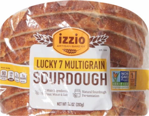 Izzio Lucky 7 Multigrain Sliced Bread 8 Count Perspective: top